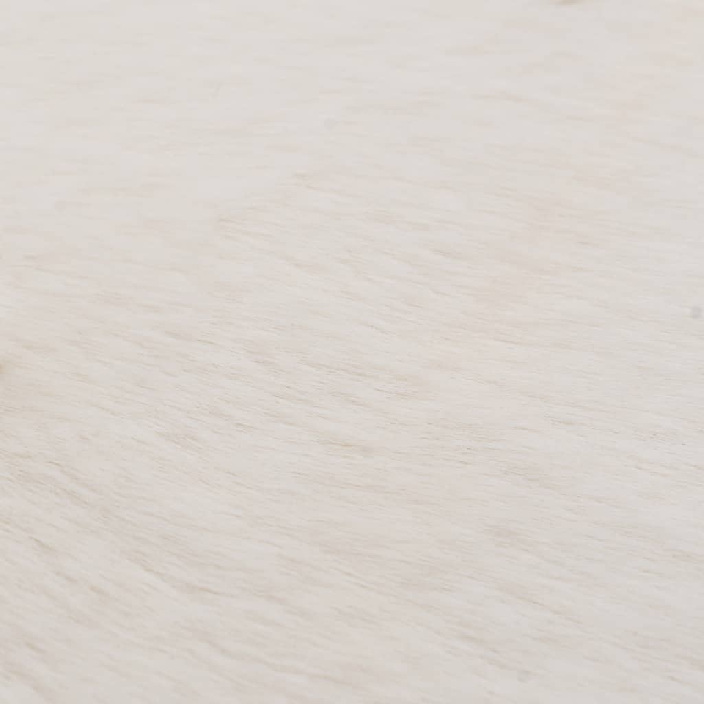 Rug 80 cm Faux Rabbit Fur Cream